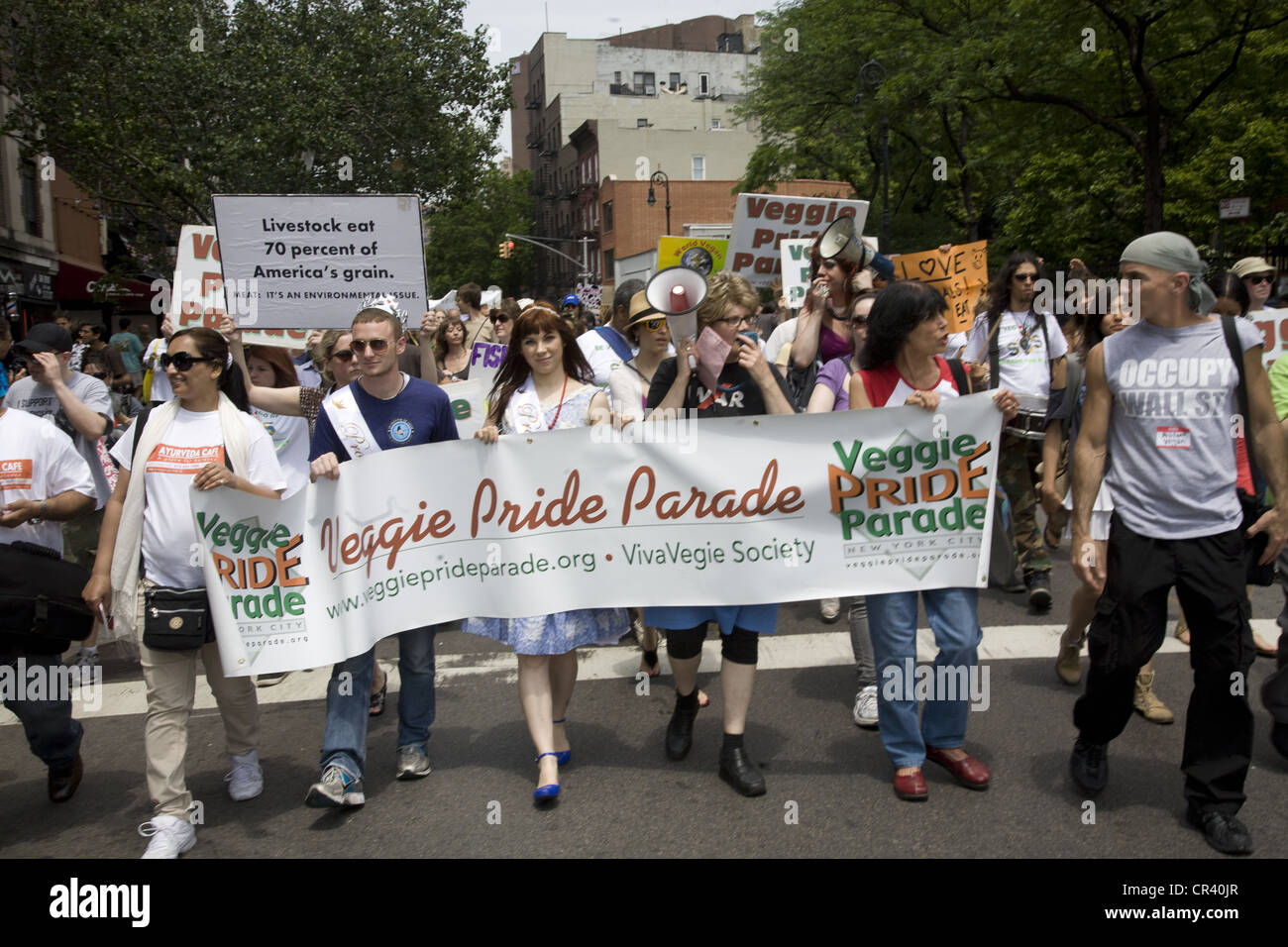 Annual Veggie Pride Parade in Greenwich Village, New York City Stock