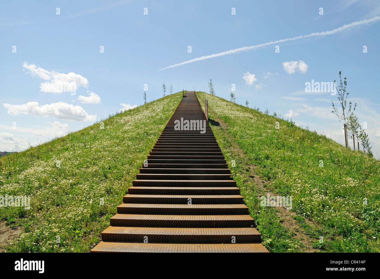 Free Stock Photo of Steep steps down from lookout tower