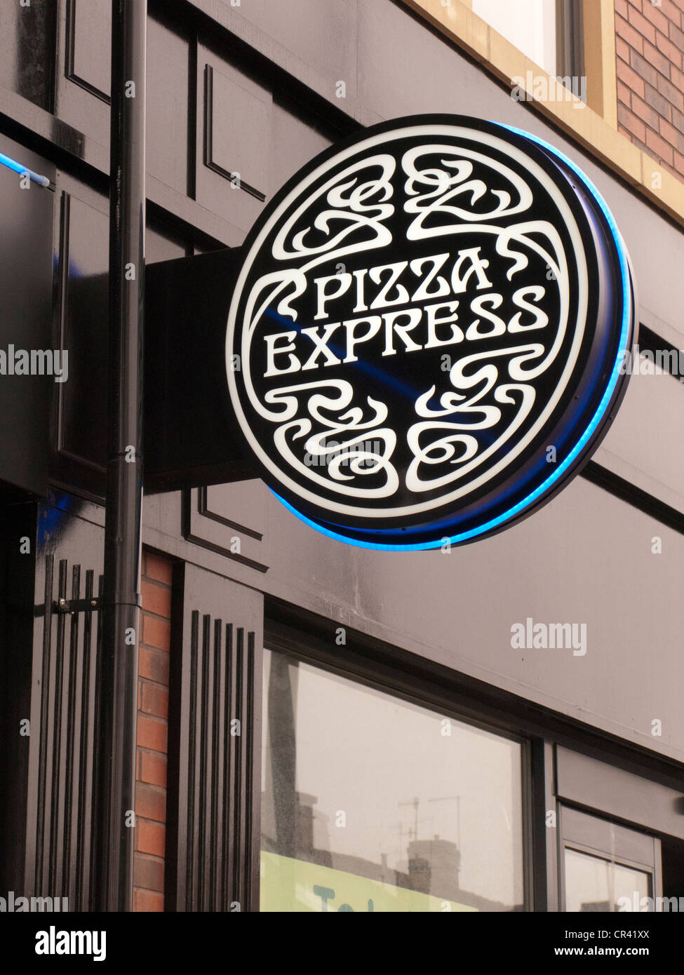 Pizza Express sign and logo Stock Photo