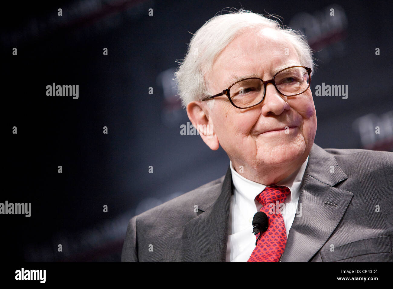 Warren Buffett, CEO of Berkshire Hathaway.  Stock Photo