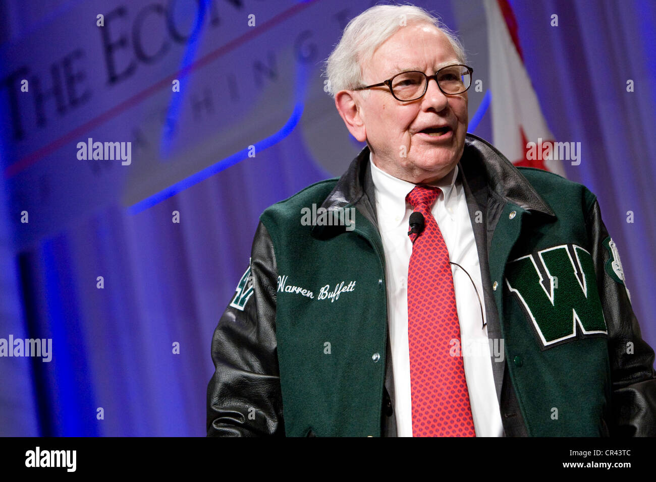 Warren Buffett, CEO of Berkshire Hathaway.  Stock Photo