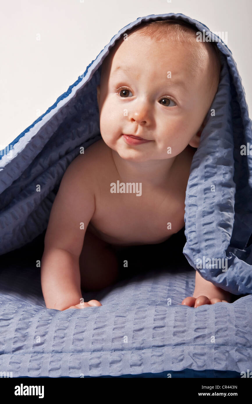 Young boy under bed covers hires stock photography and images Alamy
