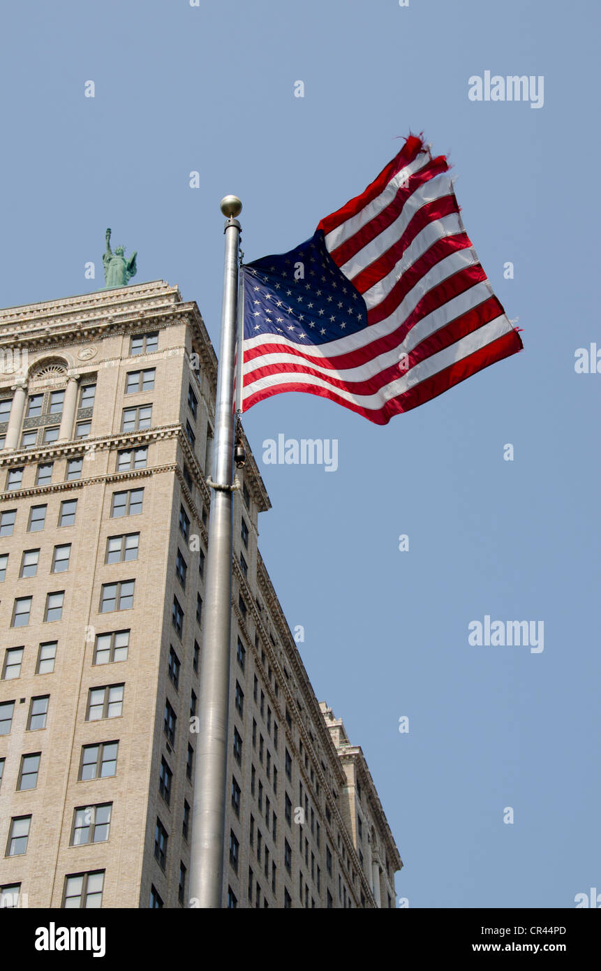 New York, Buffalo. Liberty Bank building, built in 1925, 23 story ...