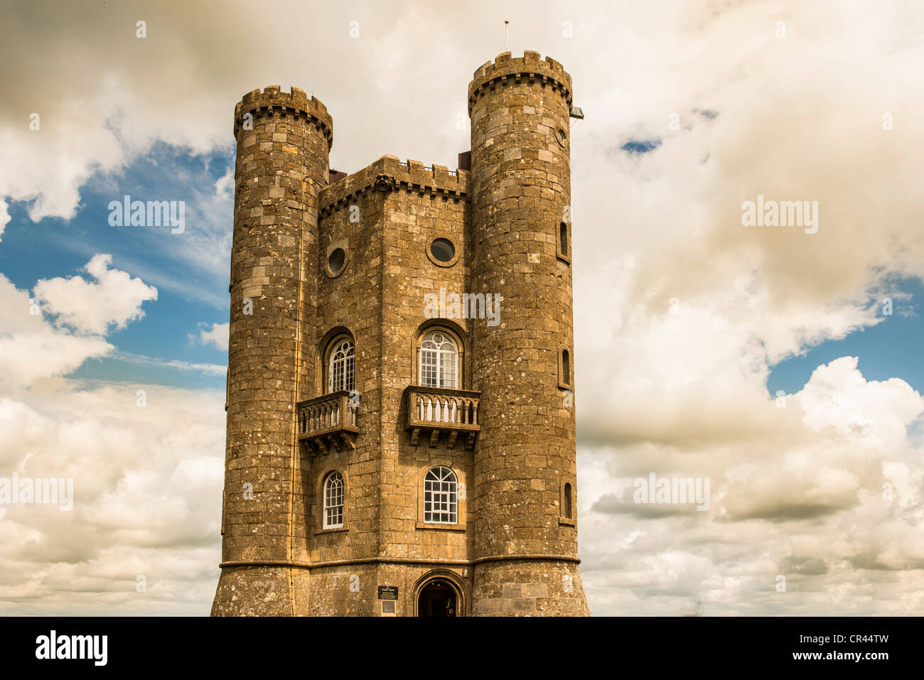 Broadway Tower, Broadway, The Cotswolds, England. Stock Photo