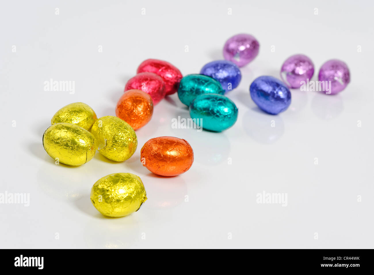 Colourful chocolate eggs, Easter eggs Stock Photo - Alamy