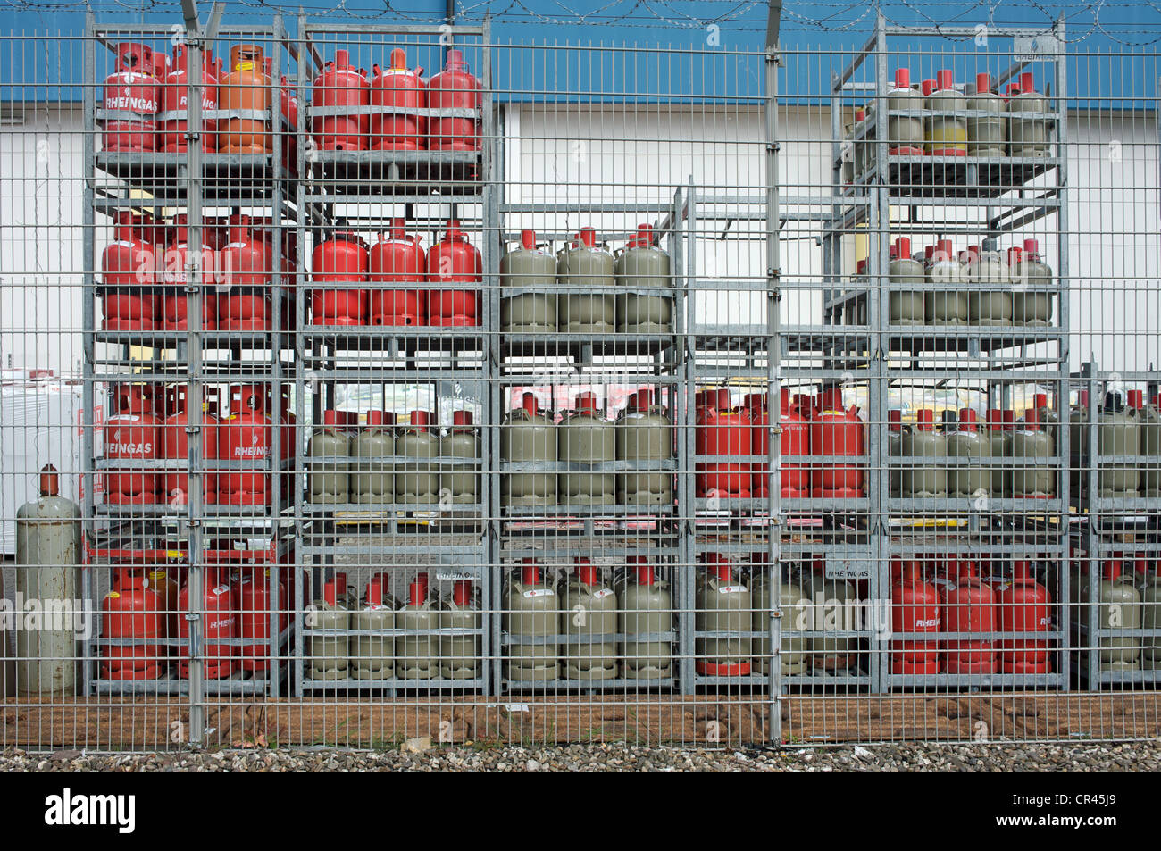 Bottles of propane gas Stock Photo