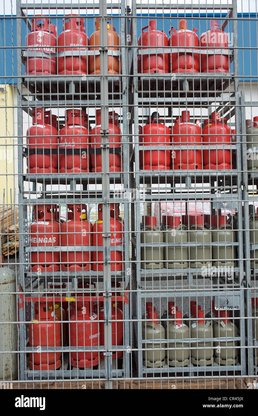Propane gas bottles Stock Photo