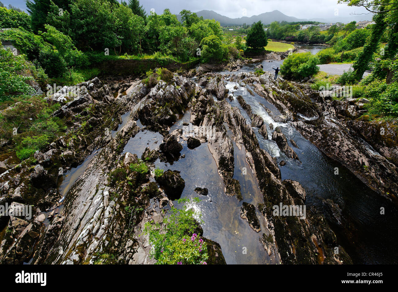 Sneem River, Sneem, Ring of Kerry, County Kerry, Ireland, Europe Stock