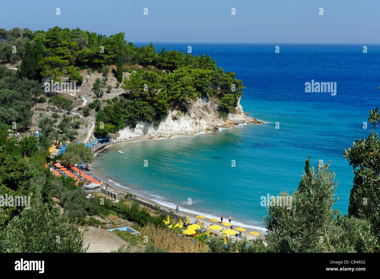 Tsabou beach at Kokkari, Samos island, southern Sporades, Aegean sea, Greece, Europe Stock Photo