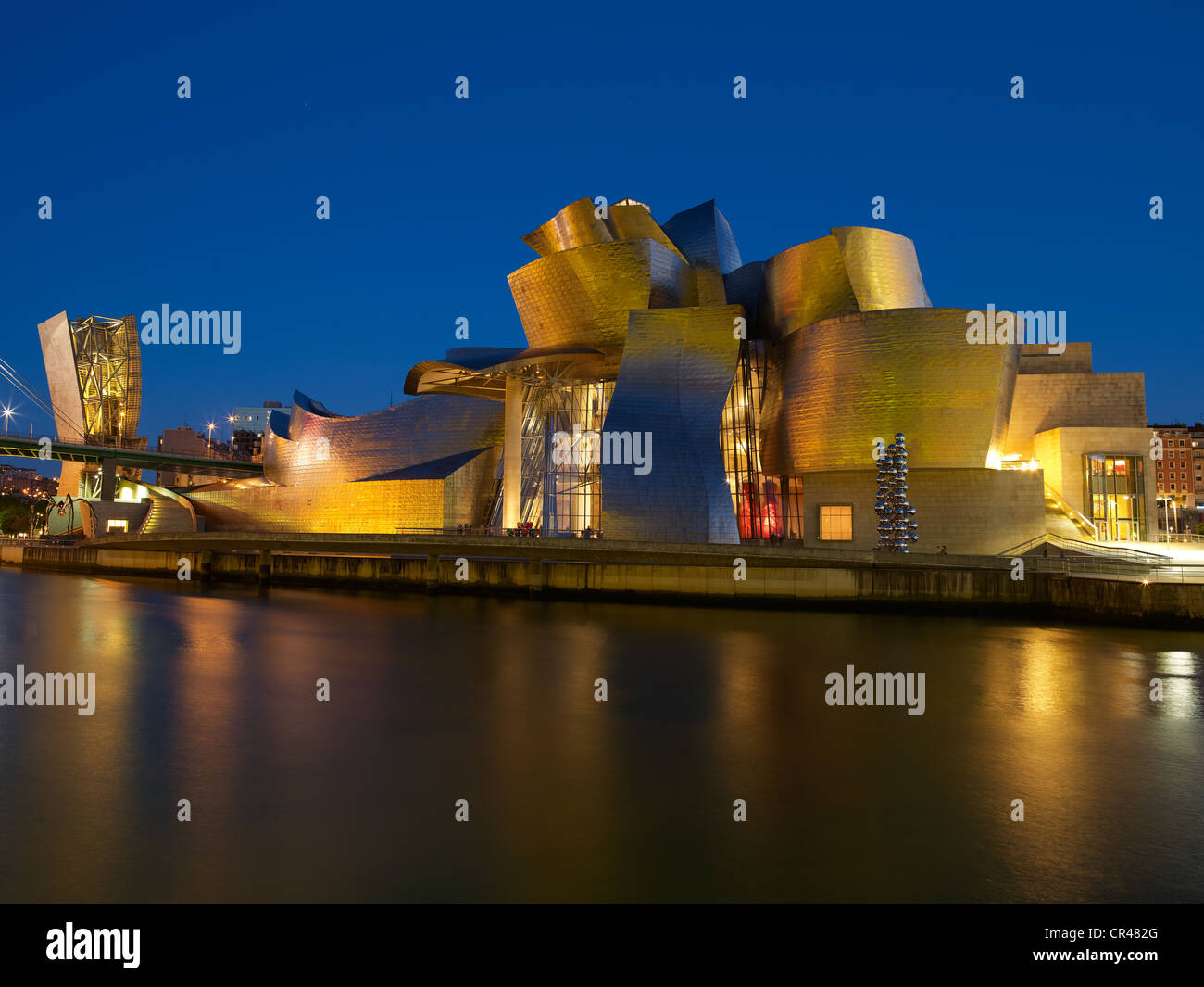 Guggenheim Museum by architect Frank O. Gehry, Bilbao, Biscay Province, Basque Country, North Spain, Europe Stock Photo