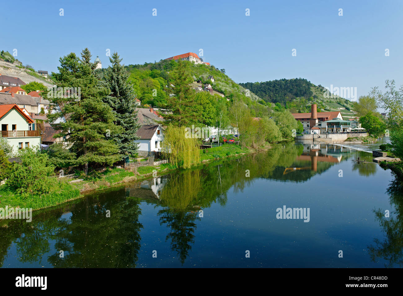 Fryburg an der Unstrut with Schloss Neuenburg castle, wine growing area ...