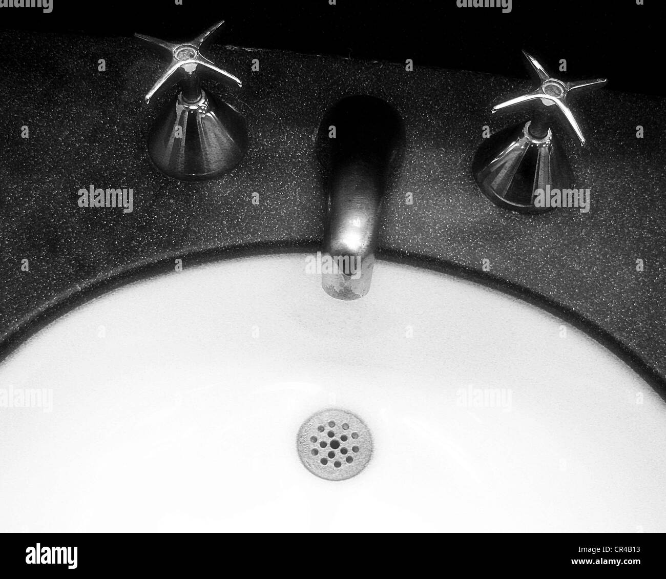 Bathroom sink Black and White Stock Photos & Images Alamy