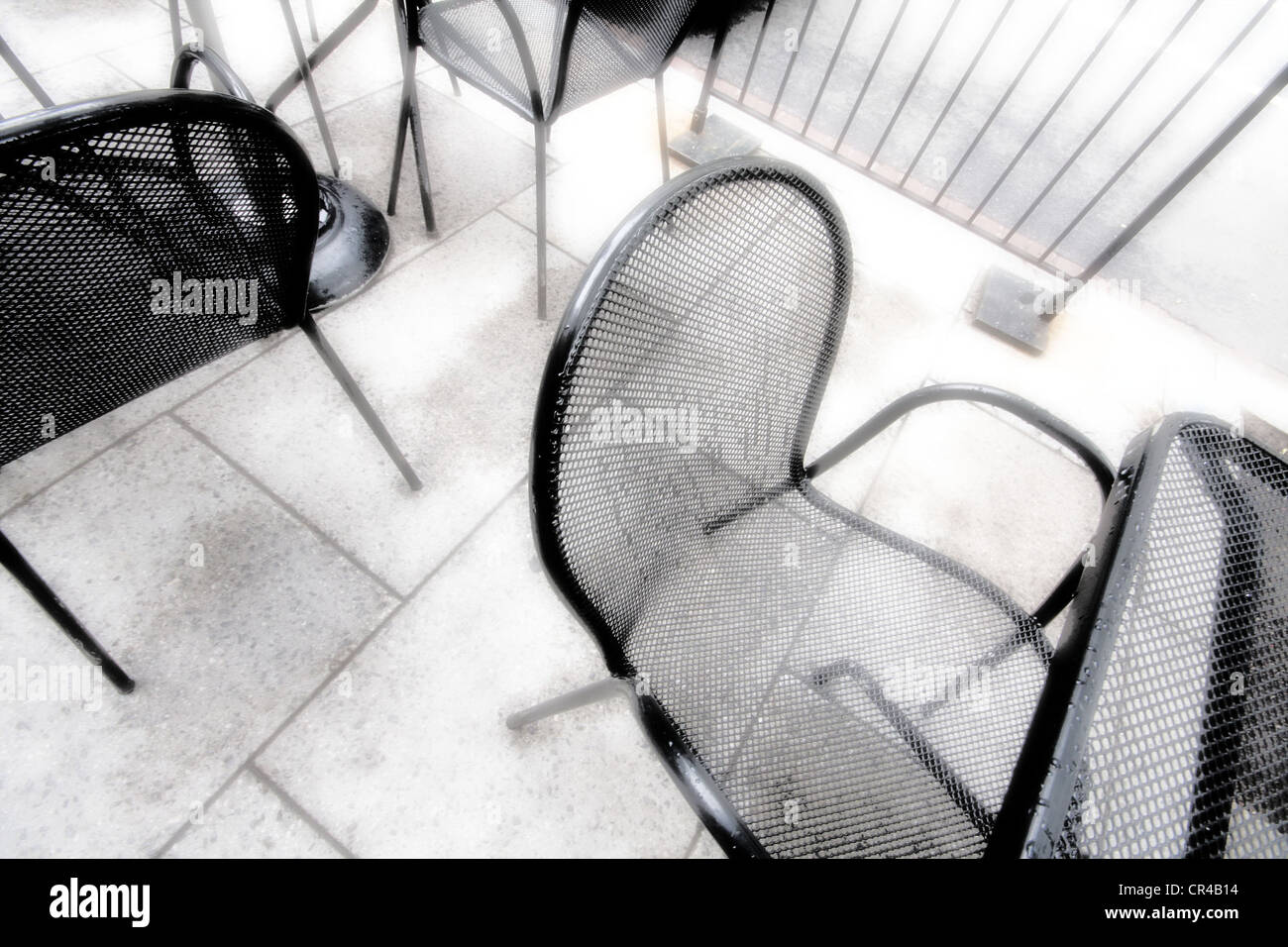 Mesh, sidewalk cafe, Washington D.C. Stock Photo