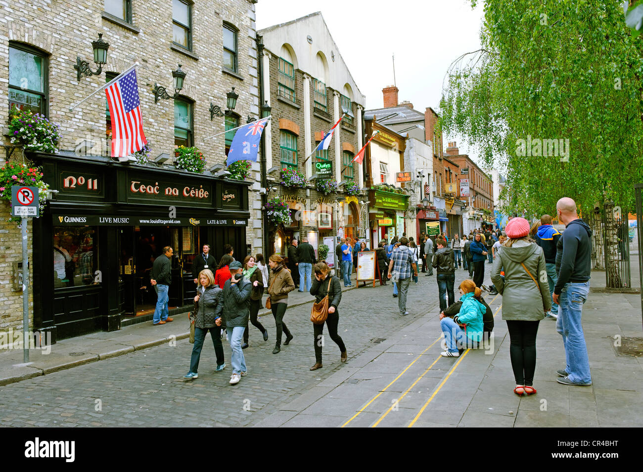 Street life, Crown Alley, Dublin, Republic of Ireland, Europe Stock Photo