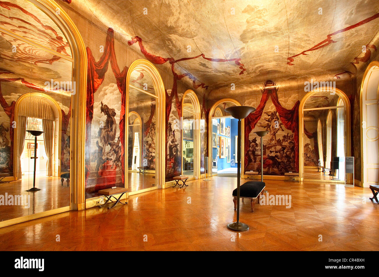 France, Paris, Marais District, Carnavalet Museum, Ball Room Stock Photo