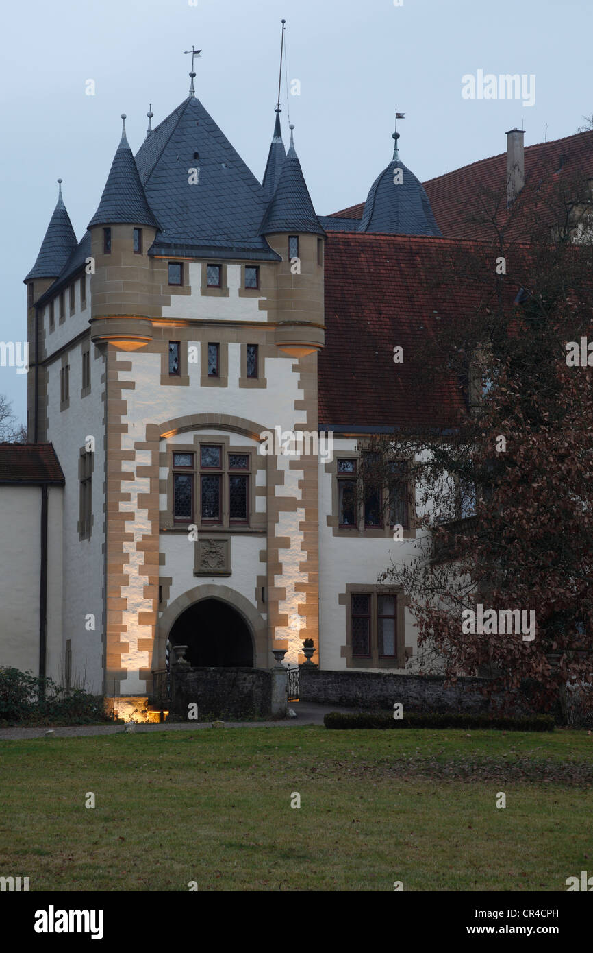 Burg Jagsthausen Castle, also called Goetzenburg Castle, Jagsthausen, Hohenlohe, Baden-Wuerttemberg, PublicGround Stock Photo