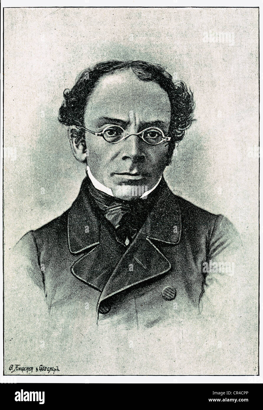 Alban Stolz (1808-1883), catholic professor of theology, writer, educationist Stock Photo