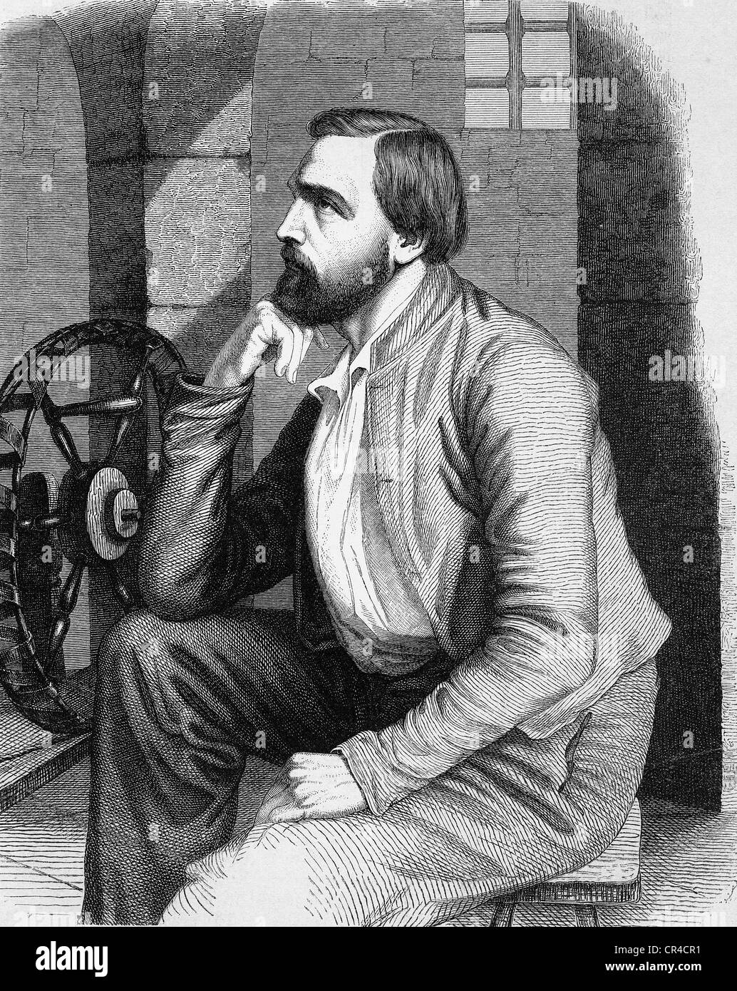 Johann Gottfried Kinkel (1815 - 1882), theologican, poet, politican, steel engraving, before 1880 Stock Photo