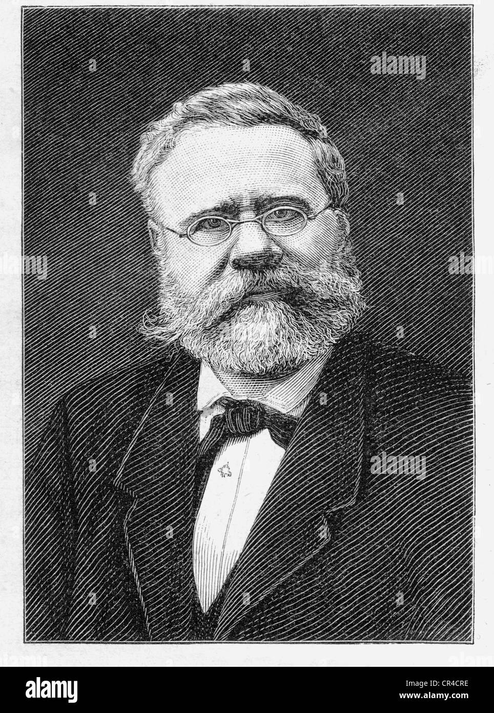 Fritz Reuter, born Heinrich Ludwig Christian Friedrich Reuter, (1810 - 1874), poet, writer, steel engraving, before 1880 Stock Photo