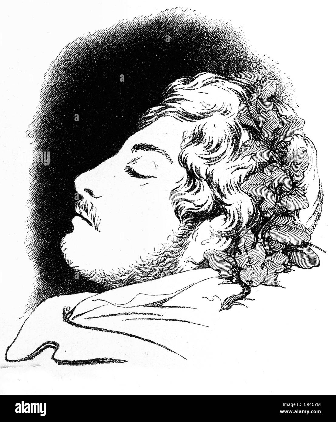 Carl Theodor Koerner (1791 - 1813 ), poet, writer, as a death soldier Stock Photo