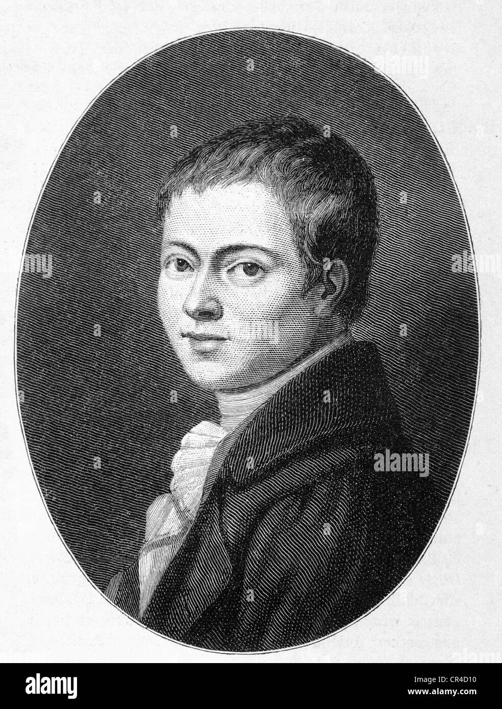 Heinrich von Kleist (1777-1811), dramatist, journalist, steel engraving, before 1880 Stock Photo