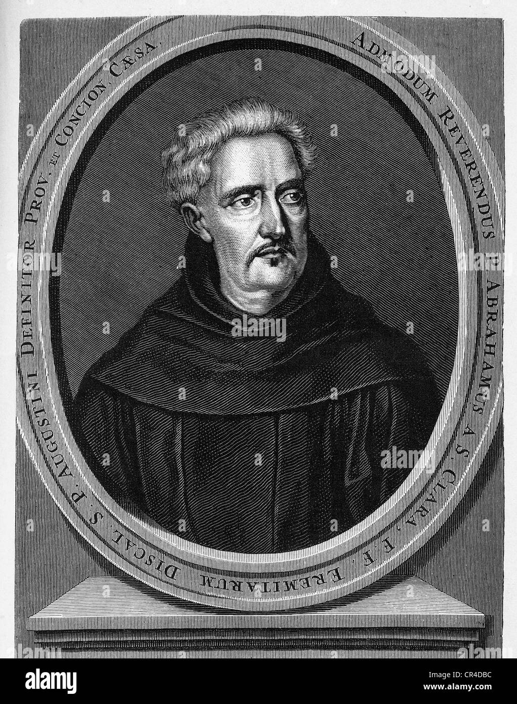 Abraham a Santa Clara, born Johann Ulrich Megerle (1644-1709), monk of Canons Regular, catholic preacher and writer Stock Photo