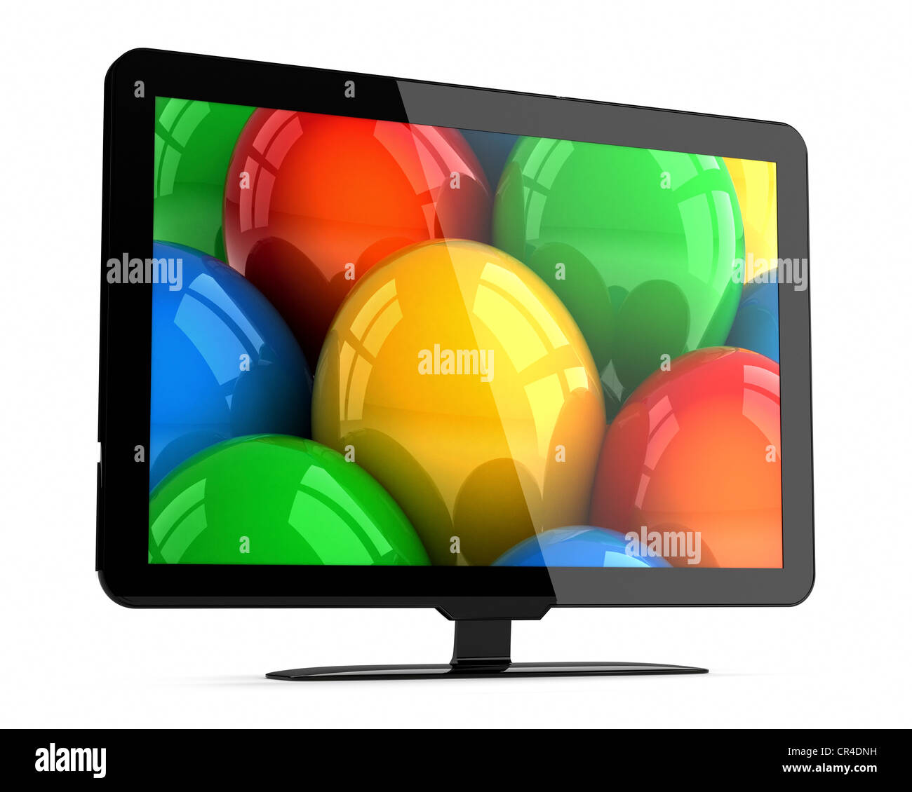 Modern flat panel TV Stock Photo