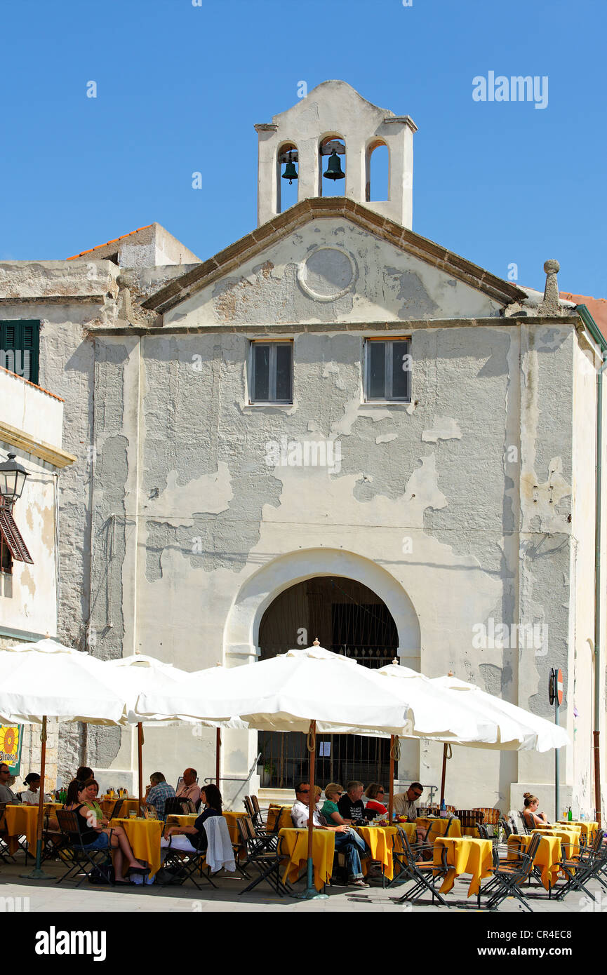 Chiesa del Carmelo, Alghero, west coast of Sardinia, Italy, Europe Stock Photo