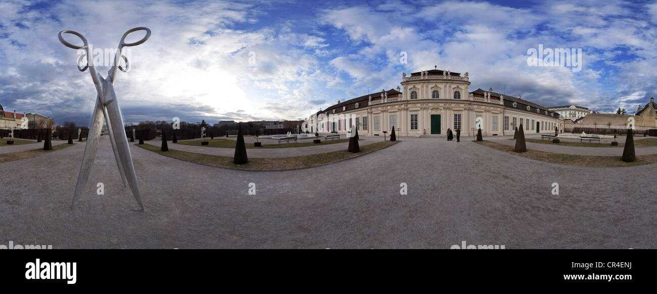 Schloss Belvedere or Lower Belvedere palace, Vienna, Austria, Europe Stock Photo