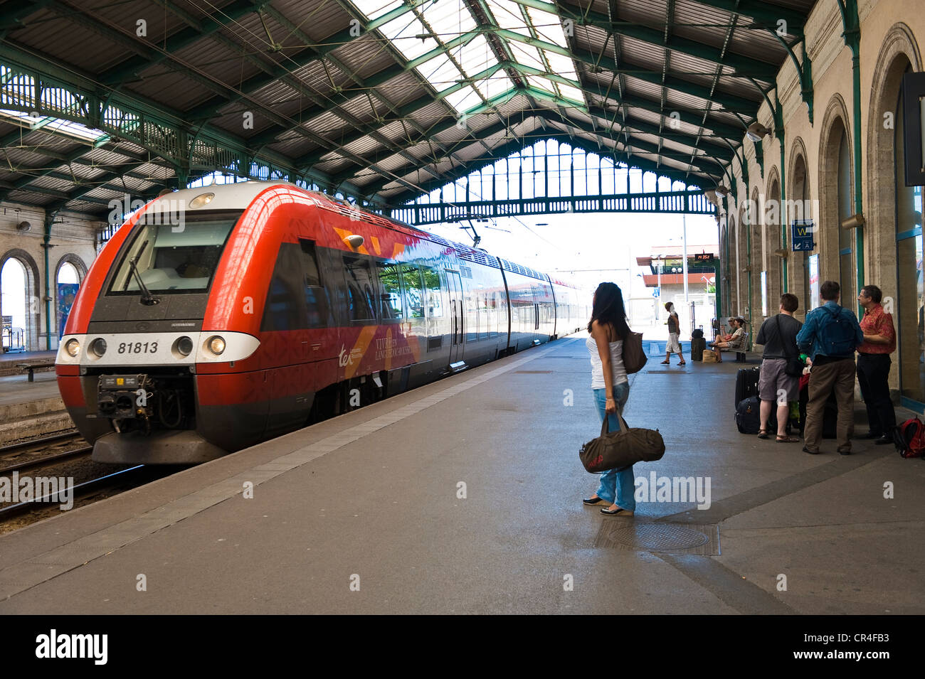 France, Herault, Sete, Railway station, regional train from Montpellier  Stock Photo - Alamy