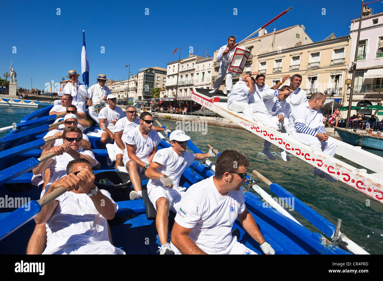 France, Herault, Sete, canal Royal (Royal Canal), Fete de la Saint ...