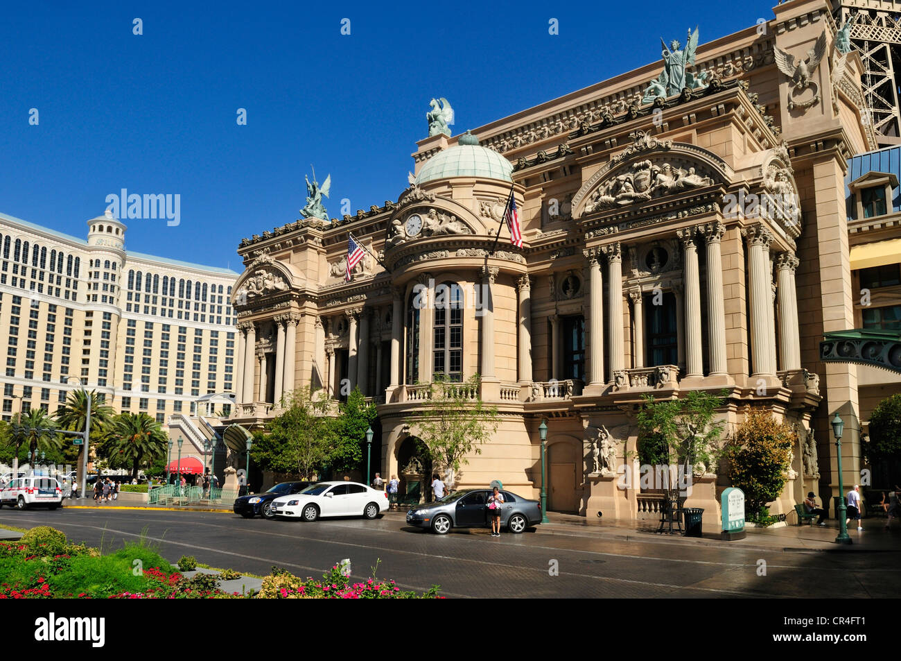 Cesars Palace and Paris Hotel and casino, Las Vegas, Nevada, USA, North America Stock Photo