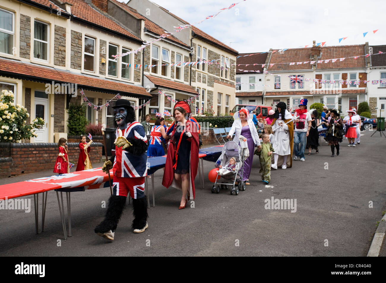 Queens Diamond Jubilee Street Party Stock Photo Alamy