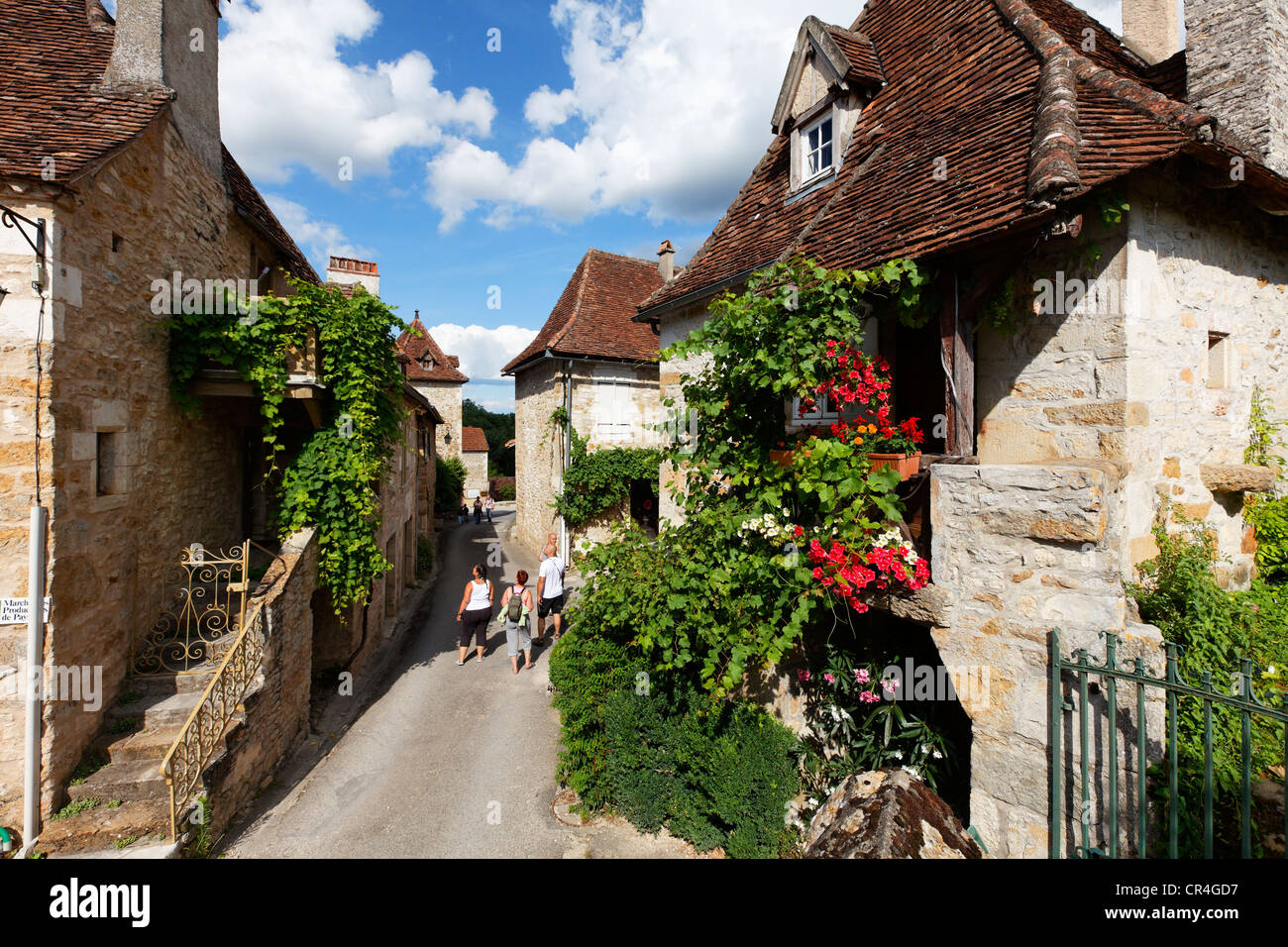 Carennac, labelled Les Plus Beaux Villages de France, The Most Beautiful Villages of France, Dordogne valley, Haut Quercy, Lot Stock Photo