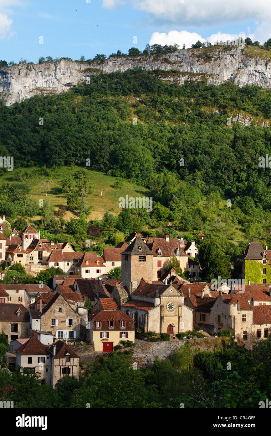 Autoire, labelled Les Plus Beaux Villages de France, The Most Beautiful Villages of France, Haut Quercy, Lot, France, Europe Stock Photo
