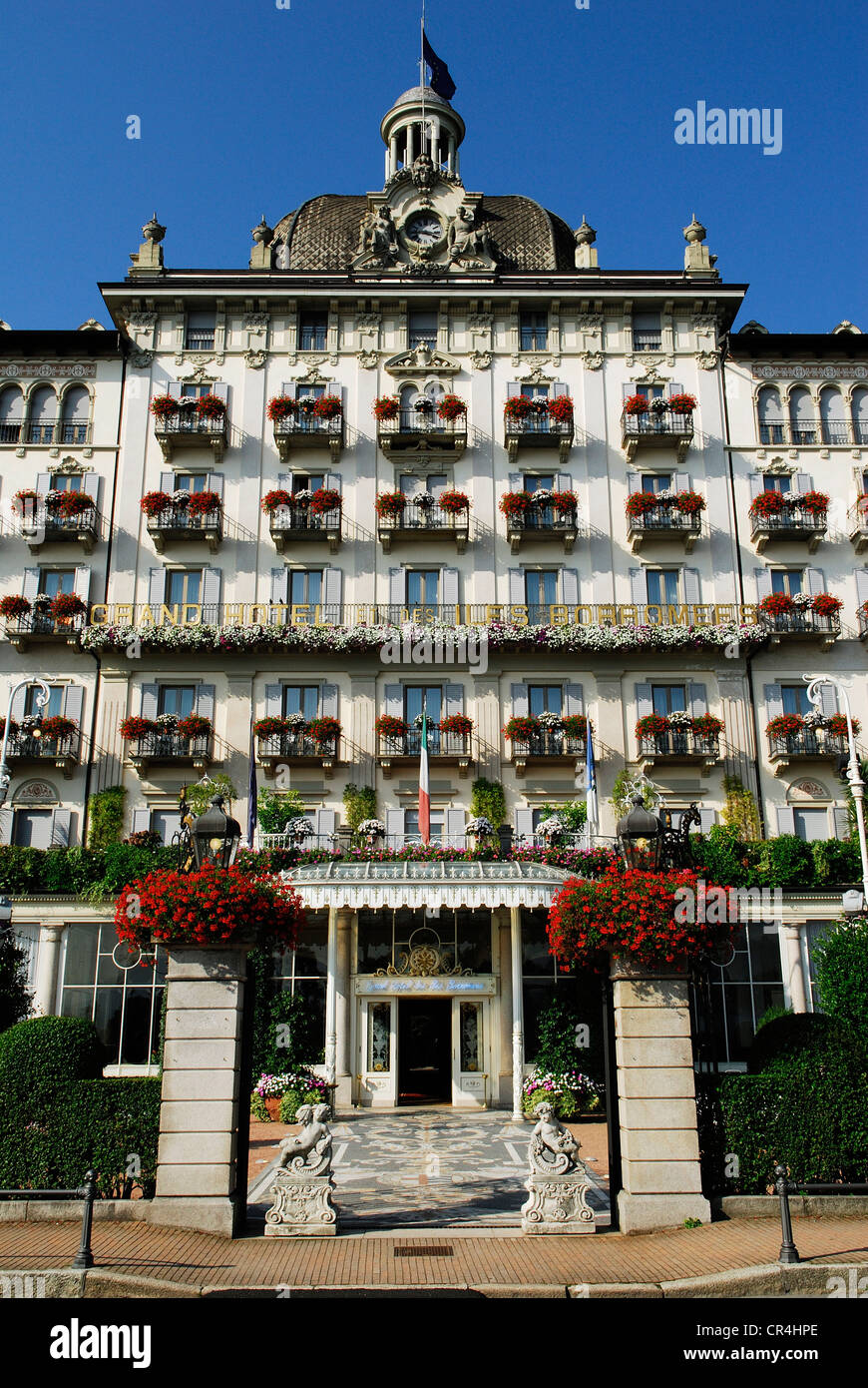 Italy, Piedmont, Lake Maggiore, Stresa, Grand Hotel des Iles Borromees, Corso Umberto I 67 Stock Photo