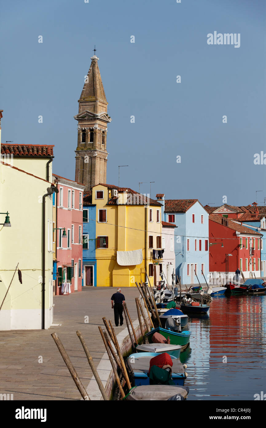Burano painted houses, Venice, UNESCO World Heritage Site,