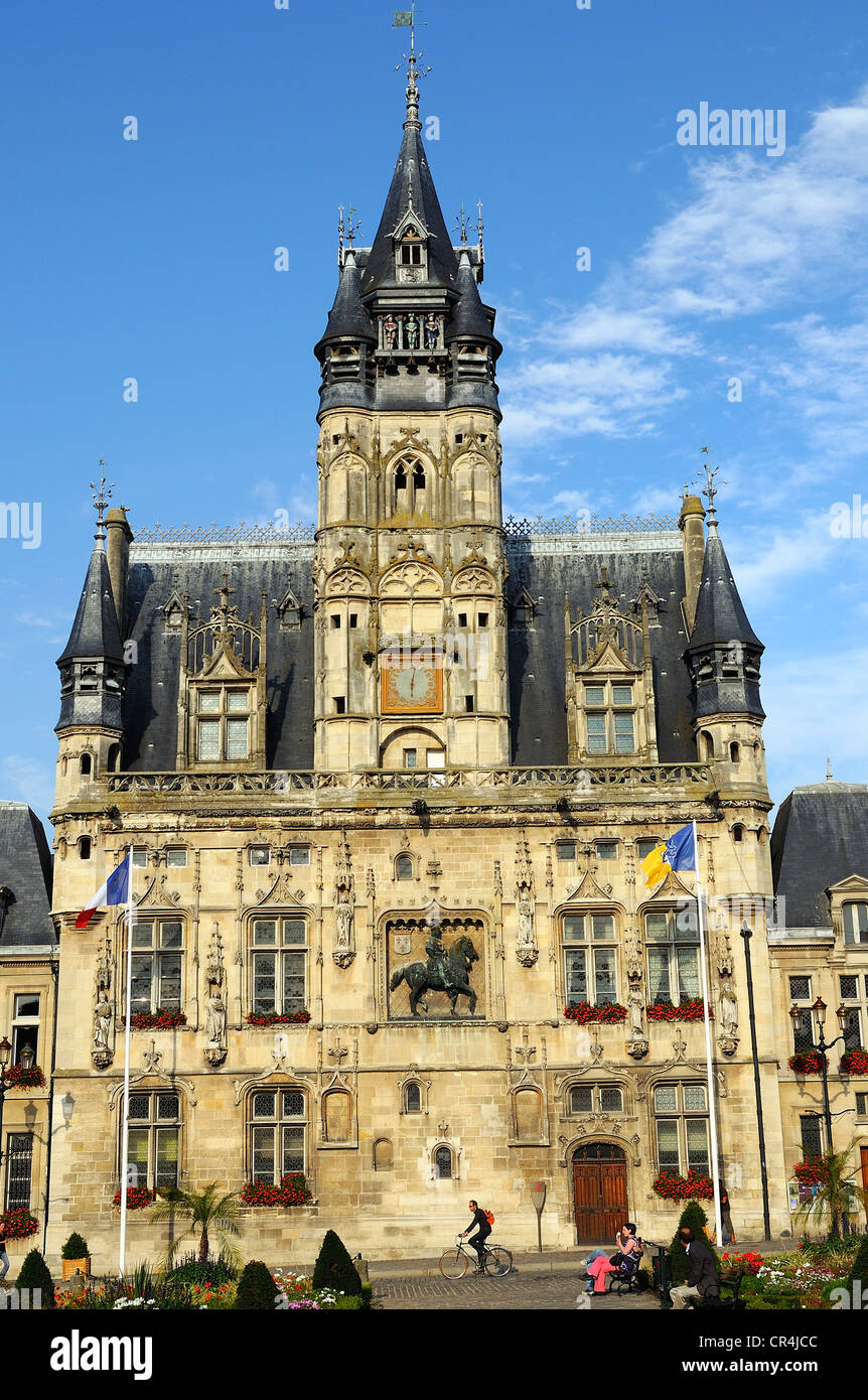 France, Oise, Compiegne, City Hall Stock Photo