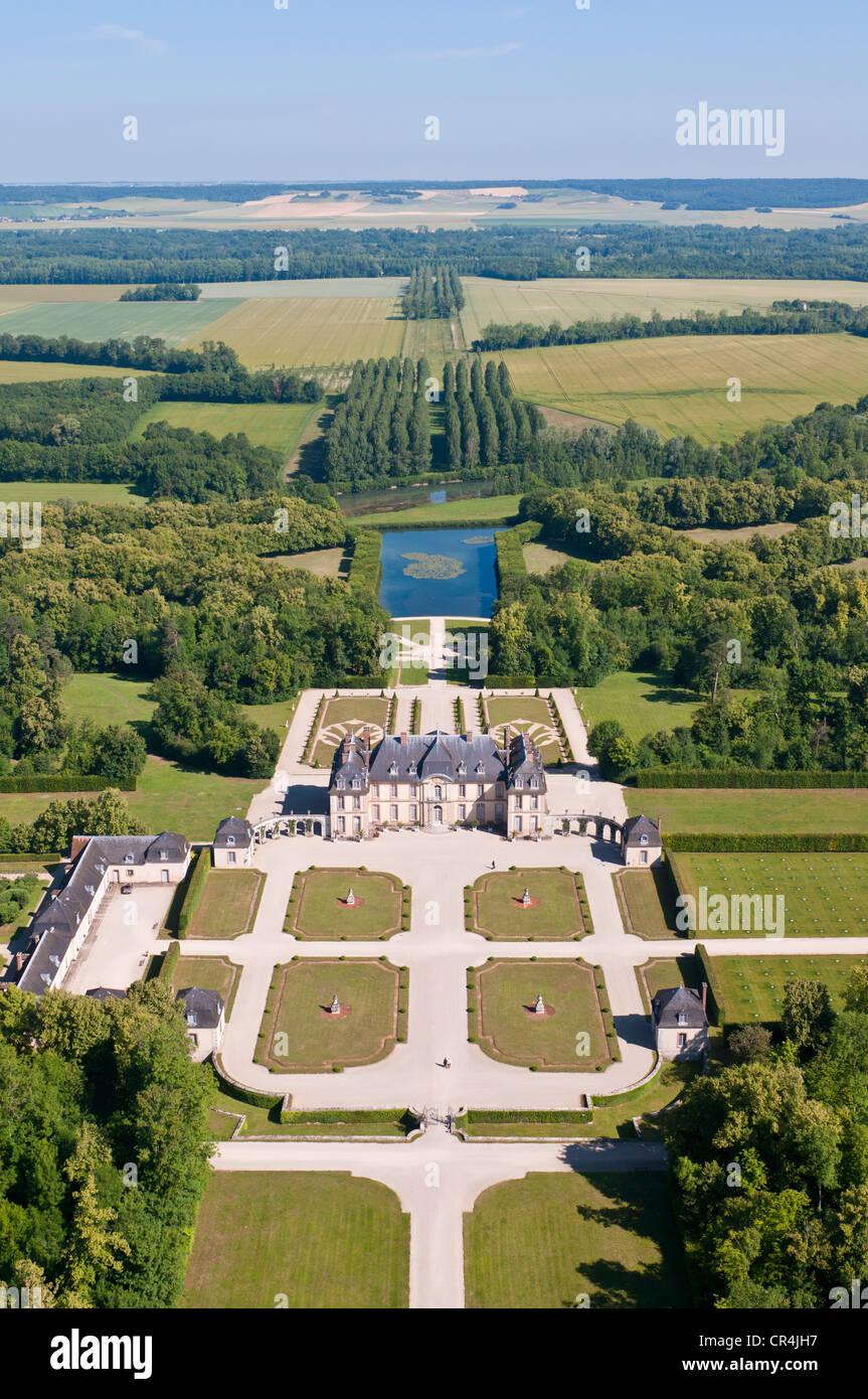 France, Aube, La Motte Tilly castle (aerial view Stock Photo Alamy
