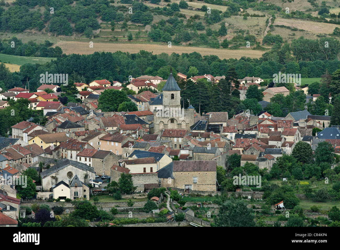 Nant village, Dourbie valley, Grands Causses Regional Natural Park, UNESCO World Heritage, Aveyron, France, Europe Stock Photo