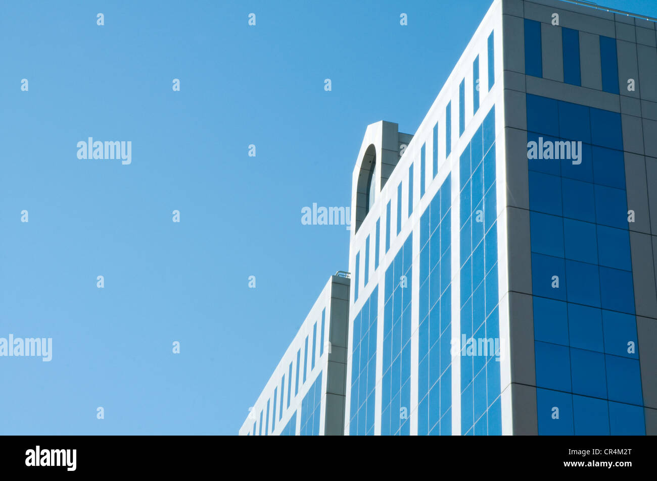 Glass facade and diagonal composition. Madrid, Spain. Stock Photo
