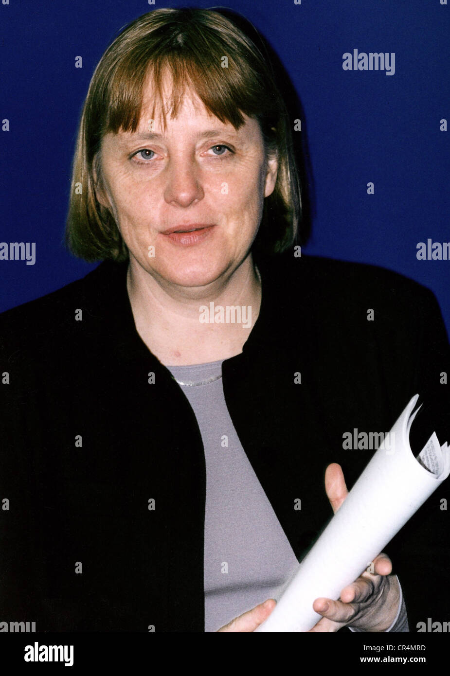 Merkel, Angela Dorothea, * 17.7.1954, German politician (CDU), portrait, as federal chairwoman of the CDU, 2001, Stock Photo