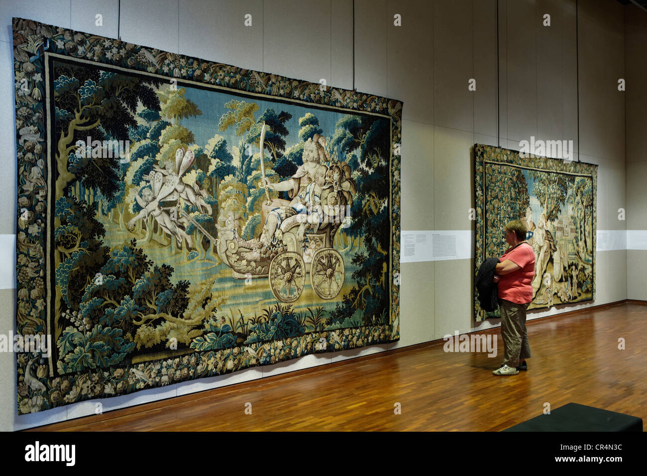 Musée Départemental de la Tapisserie, Tapestry museum, Aubusson tapestry work, UNESCO World Heritage, Aubusson, Creuse, France Stock Photo