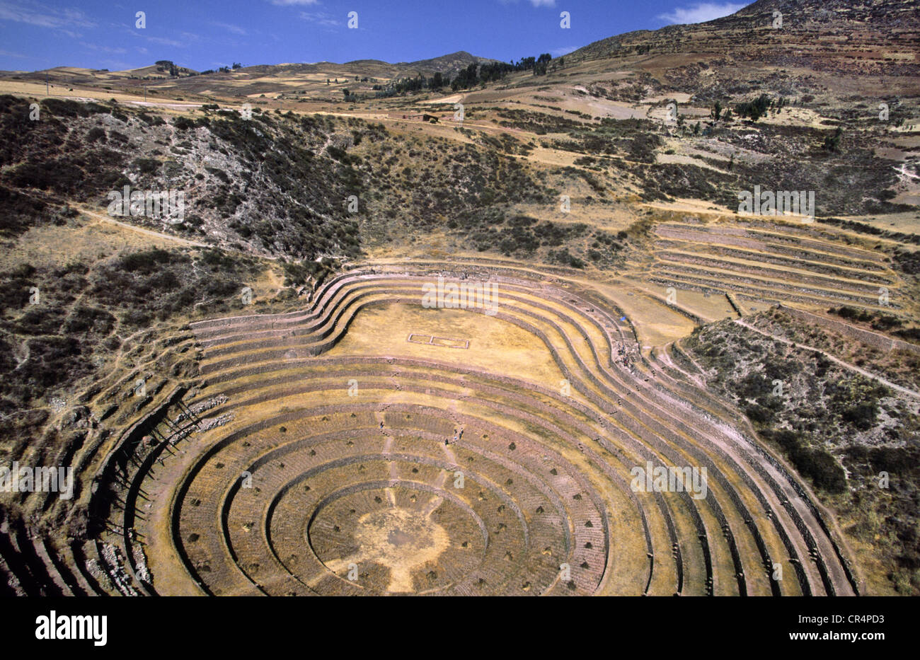 Moray, Inca agricultural experiment site. Cuzco Department, Peru Stock ...