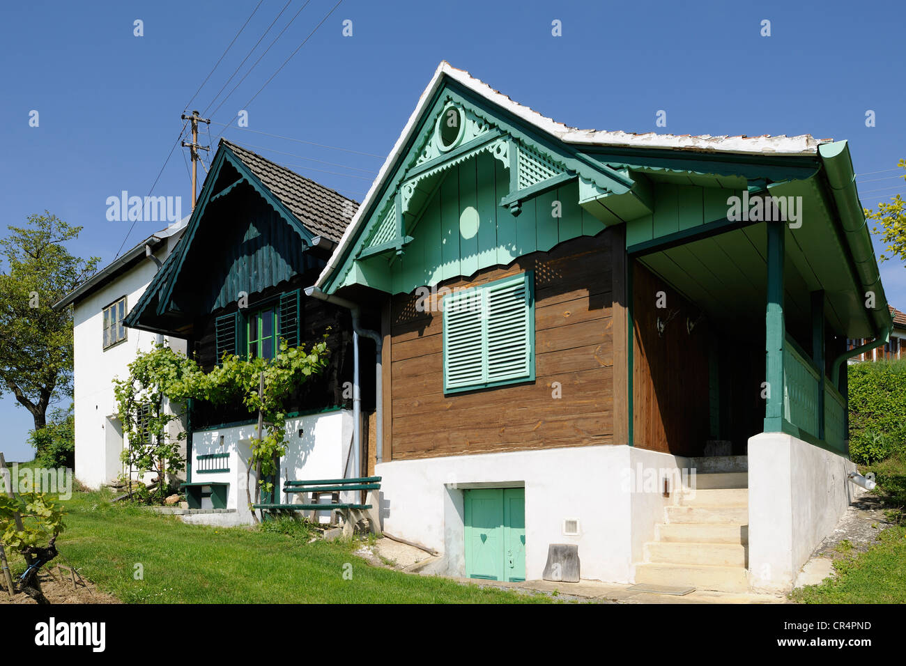 Weinhauer houses on Csaterberg, Kohfidisch, Burgenland, Austria, Europe Stock Photo