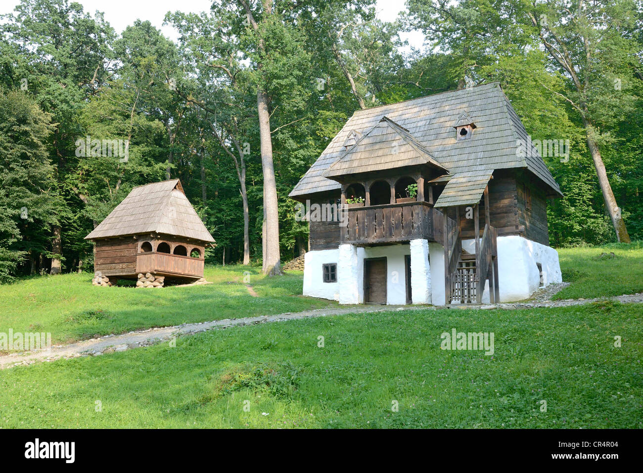House of a winegrower, Astra open-air museum, Sibiu, Romania, Europe Stock Photo
