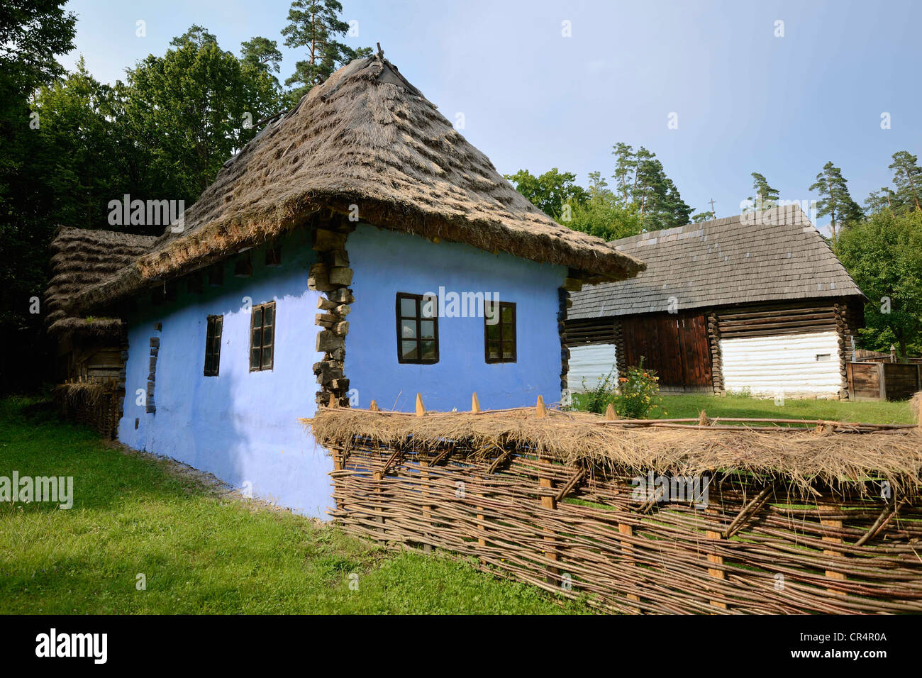 Farm with workshop, Astra open-air museum, Sibiu, Romania, Europe Stock Photo
