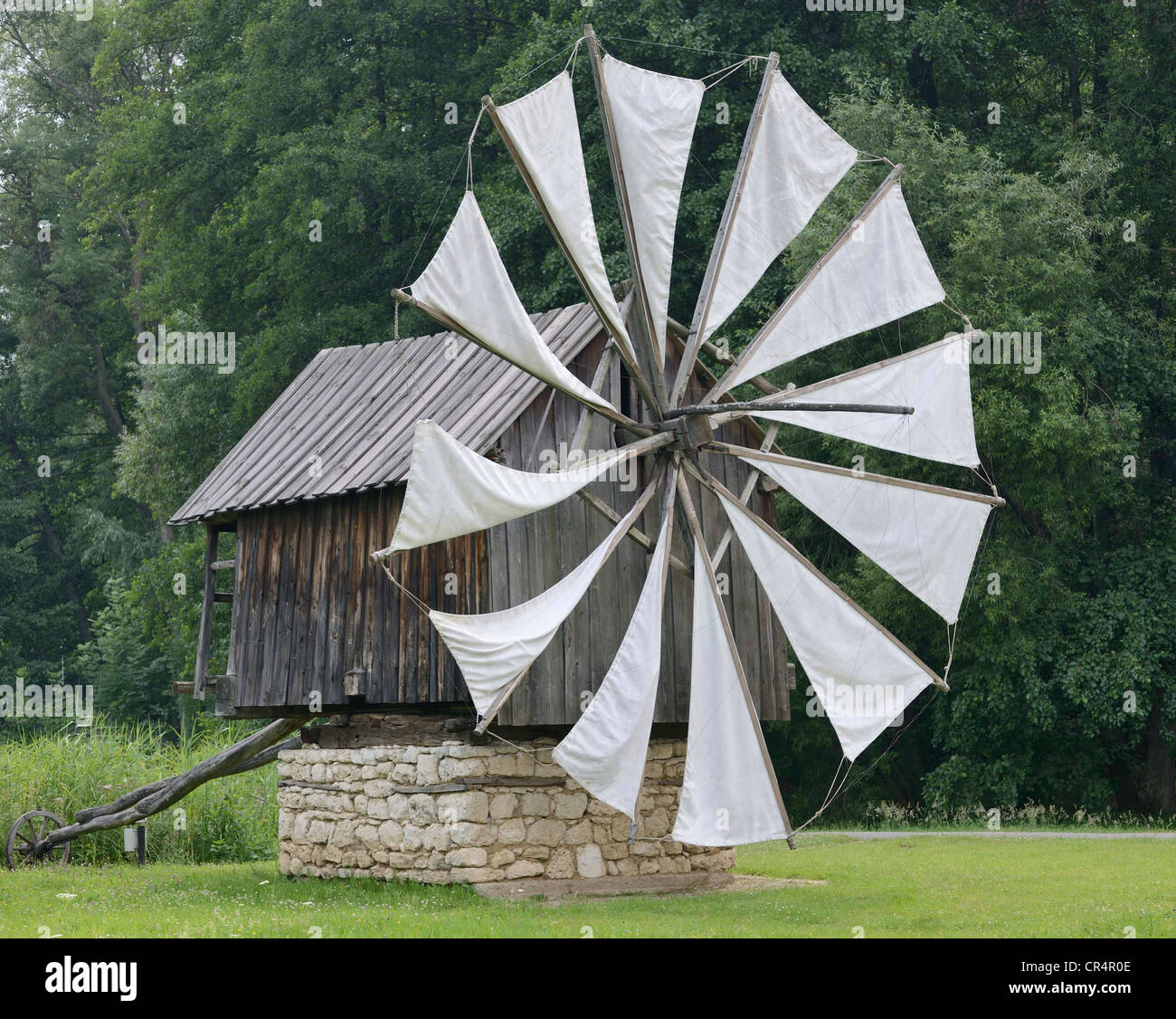 Windmill from the Constanta region, Astra open-air museum, Sibiu, Romania, Europe Stock Photo