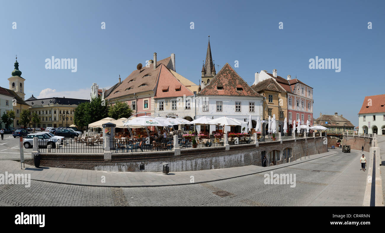 Liars' Bridge at Piata Mica Square, Sibiu, Romania, Europe Stock Photo