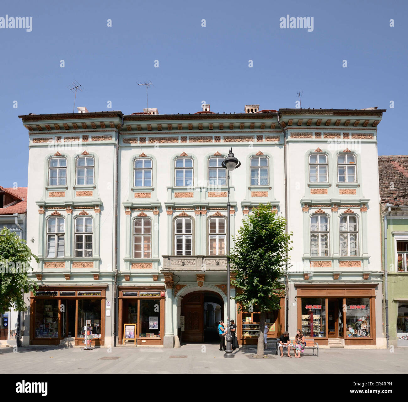 Renovated house, Sibiu, Romania, Europe Stock Photo